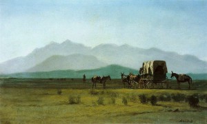 Albert Bierstadt - SurveyorsWagonRockies (1859-WikiCommons)
